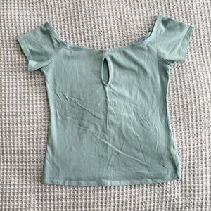 NWT Express One Eleven Off the Shoulder Keyhole Top